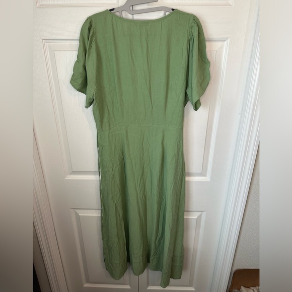 Madewell Leedra Button Front Midi Dress Size 12 - Picture 7 of 10